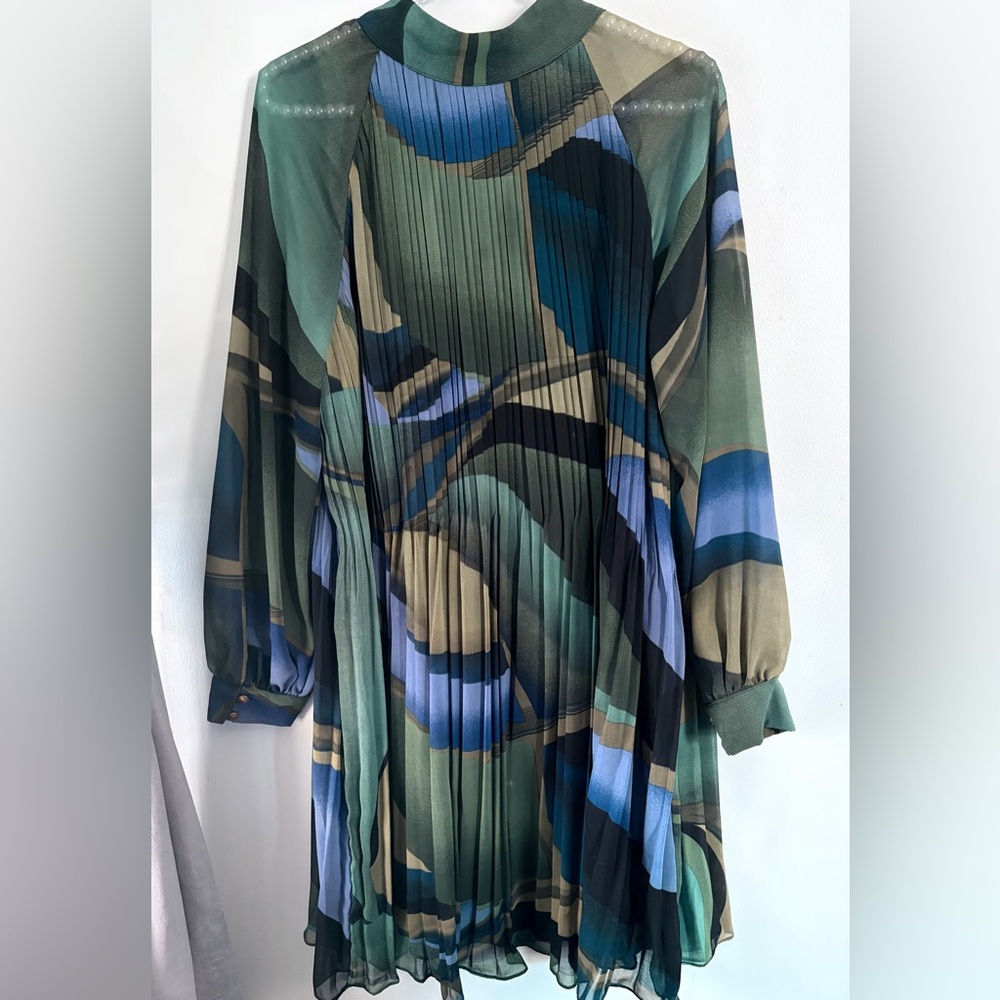 London Times Multicolor Long Sleeve Dress